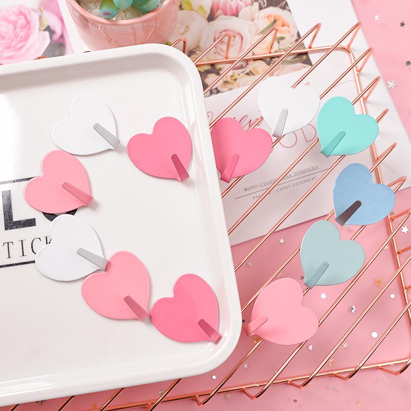 

Настінна вішалка гачки серцеподібний гачок металеві клейові гачки для дверей головна кухня ванна кімната синій