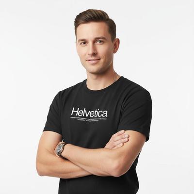 Helvetica Typography T-Shirt and Kids Tshirt - Designer Minimalist Unisex Tee
