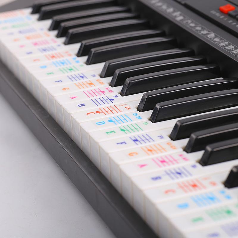 Bunte Klaviertastatur-Aufkleber für 88-Tasten elektronisches Klavier