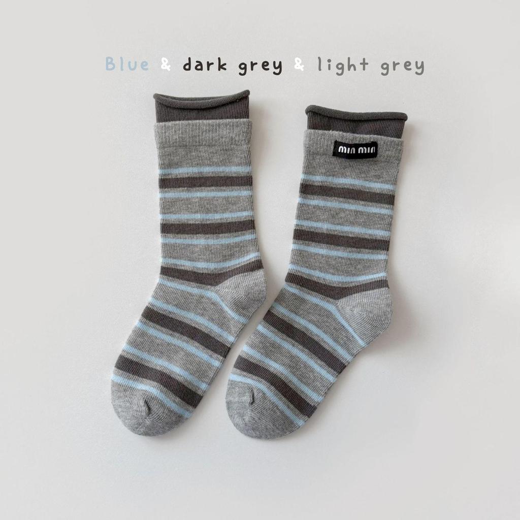 Kinder Frühling & Herbst Miu Serie Baumwollsocken - Winterstil gerollter Rand Mid-Tube für Jungen & Mädchen