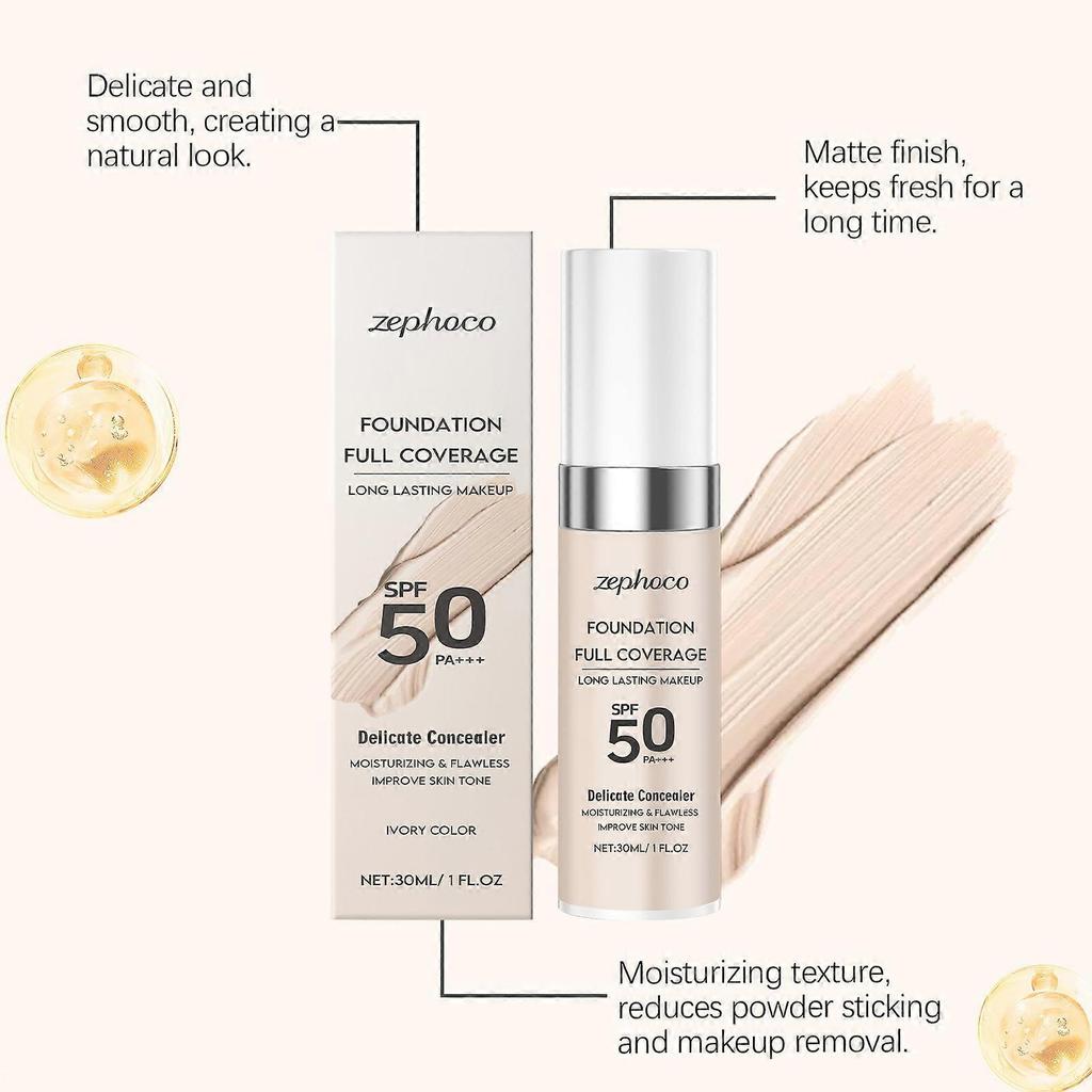 Ivory flawless warm-changing foundation moisturizing, oil-control, non-slip, light and breathable foundation 30ML