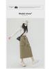 Women's American-Style A-Line High Waist Skirt with Pockets - Solid Color, Mid-Length, Slim Fit, Split Design for Spring/Summer 2025