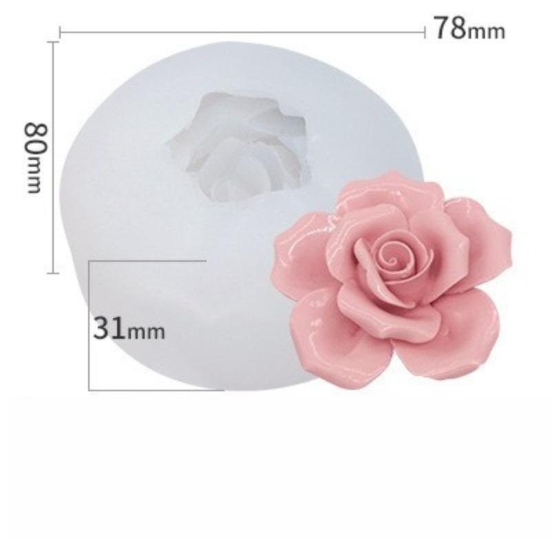 1pc Peony Silicone Mold DIY Epoxy Resin Aromatherapy Candle Cake Decor Handmade Soap Making Mould Craft