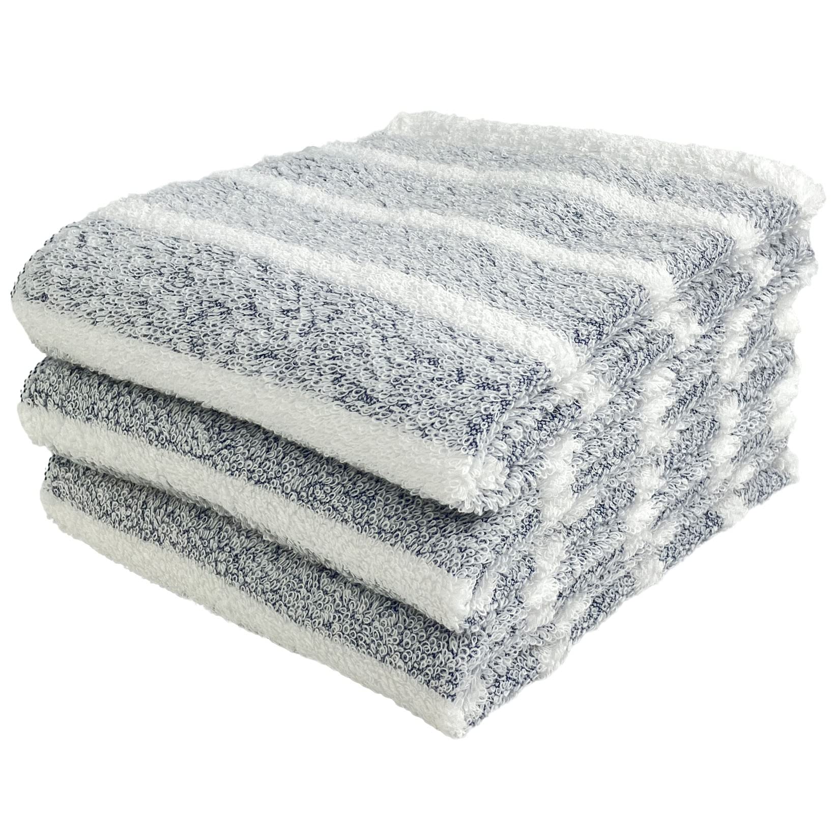 

Imabari Towel Stylish Border Face Set of Made in Highly Medium Premium Quality Towel, Navy, 3, Japan, Fluffy, Soft, Absorbent, Thickness,