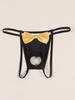 Tanga Sexy Masculina Sem Fundo Gentleman Tentador Lingerie Calcinha Com Laço Frente Aberta Costas T Fio Dental Garçom Smoking Fantasia Cosplay