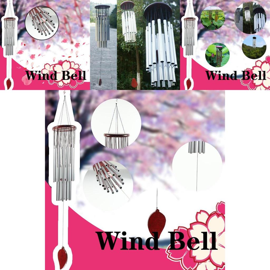 Beautiful 27 Tubes Wind Chime With Artistic Chapel Bells For Outdoor Garden And Backyard