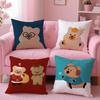 Animal Quokka Cushion Cover Cushion Cover Set 4Pcs 50X50 45X45 40X40 Pillowcase Decorative Sofa Home Decor