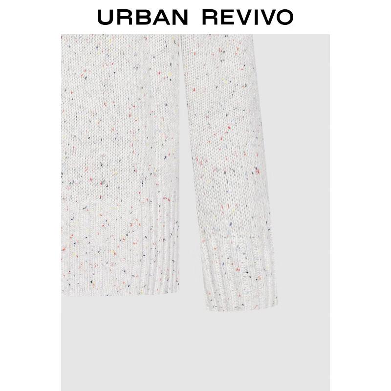 UR Damen 2024 Herbst/Winter Strickoberteil mit Reverskragen und Reißverschluss, lockere Passform