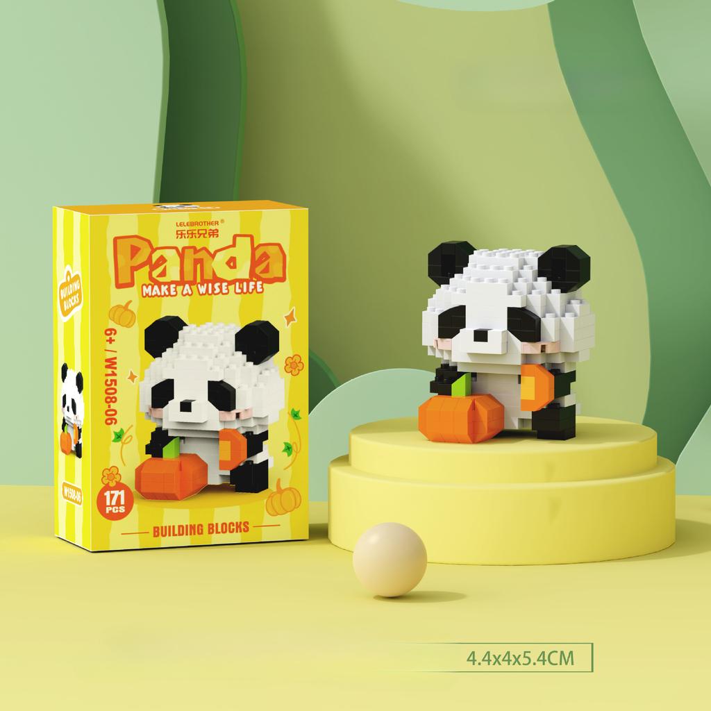 Velká velká panda květina ovoce Lai Menglan panenka Puzzle sestavení stavebnice dárková hračka