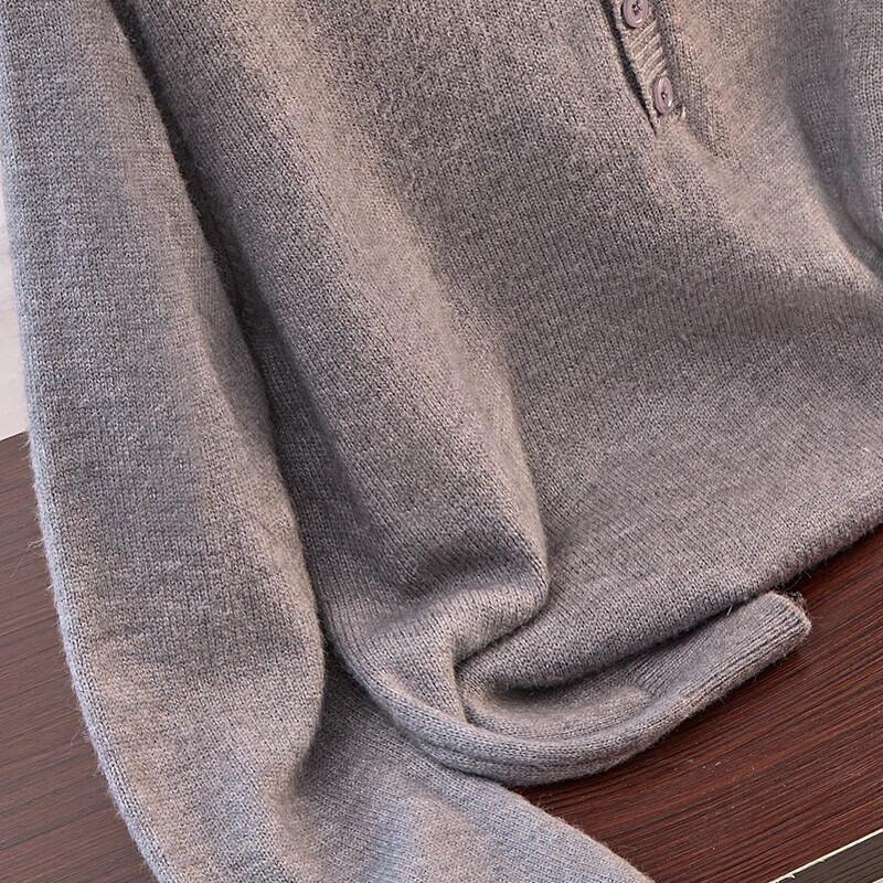 Sibaishi Damen Kapuzenpullover mit Knopfleiste