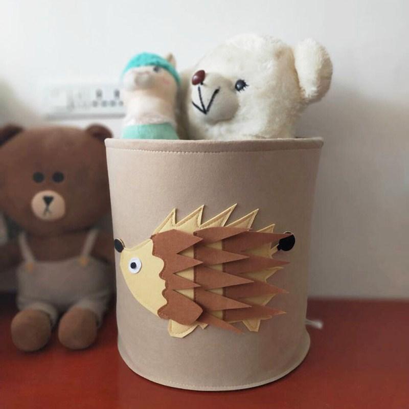 Foldable Animal Laundry Basket Felt Dirty Clothes Storage Bucket Large Laundry Hamper Kid Toys Storage Basket Clothes Organizer