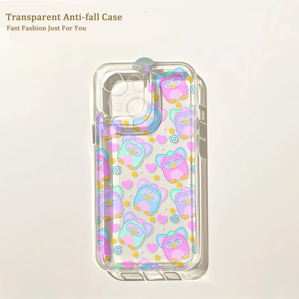 

Мультяшные Фёрби Новая Чехол для Телефона для IPhone 17 16 16e 15 14 13 12 11 Mini Pro Max X XR XSMax 7 8 Air Plus Прозрачная Задняя Крышка iPhone 11