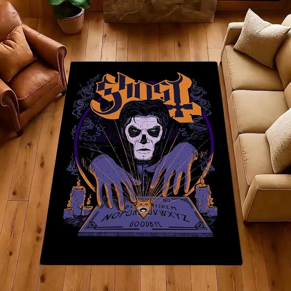 Dark Gothic Skeleton Bishop Rectangular Rug Soft Nonslip Carpet For Hallway Doorway Kitchen Home Decor Great Holiday Gift