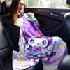 1pc Rainbow Kuromi Blanket, Perfect for Home Decor, All Seasons Use, Living Room, Travel, Camping, Car Blankets, Beach, Office Naps, Gift Idea for Fam