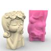 Girl Gypsum Silicone Mold  Succulents Concrete Flower  Vase Plaster Cement Mold Clay Mold Candle Holder Mold