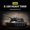 1:28 12GO WW2 Military Tanks Building Block Toys Set E-100 HEAVY TANK TIGER PANZER VIII MAUS Model Bricks DIY  Toy for Boys Gift