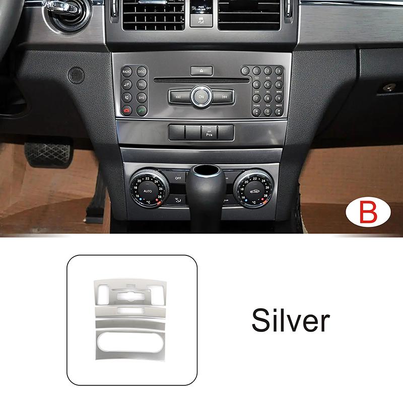 Car Accessories Console Air Volume Switch CD Mode Button Control Panel Frame Decoration Trim For Mercedes Benz GLK X204 2008-12