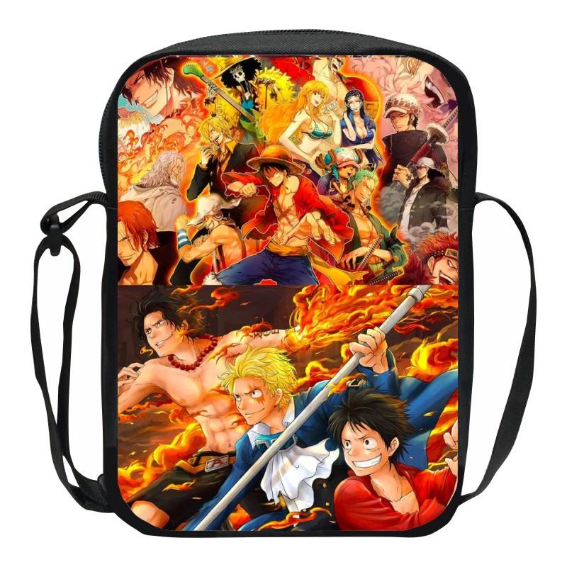 One Piece Monkey D. Luffy Printed Shoulder Messenger Bag Handbag Boy Girls School Bags Phone Bag Shopping Bag Best Gift