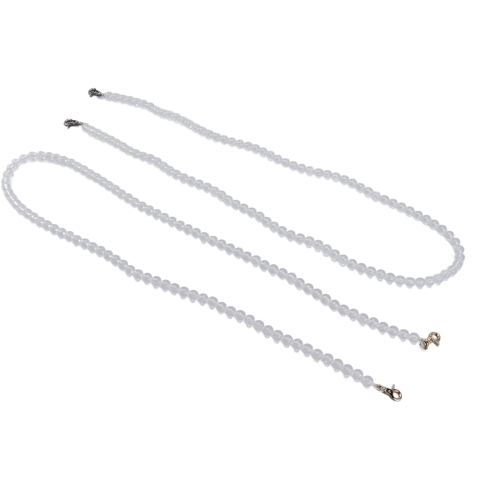 

2 Pcs Beads String Decoration 1.2meters DIY Acrylic Transparent 12mm Straight Hole Curtain Wedding Accessories