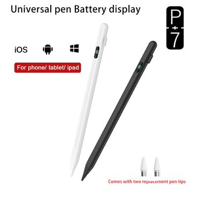 P+7 Universal Stylus Battery Display Pen For Android IOS Screen Touch Pen For iPad Huawei Honor Tablet Stylu Penci