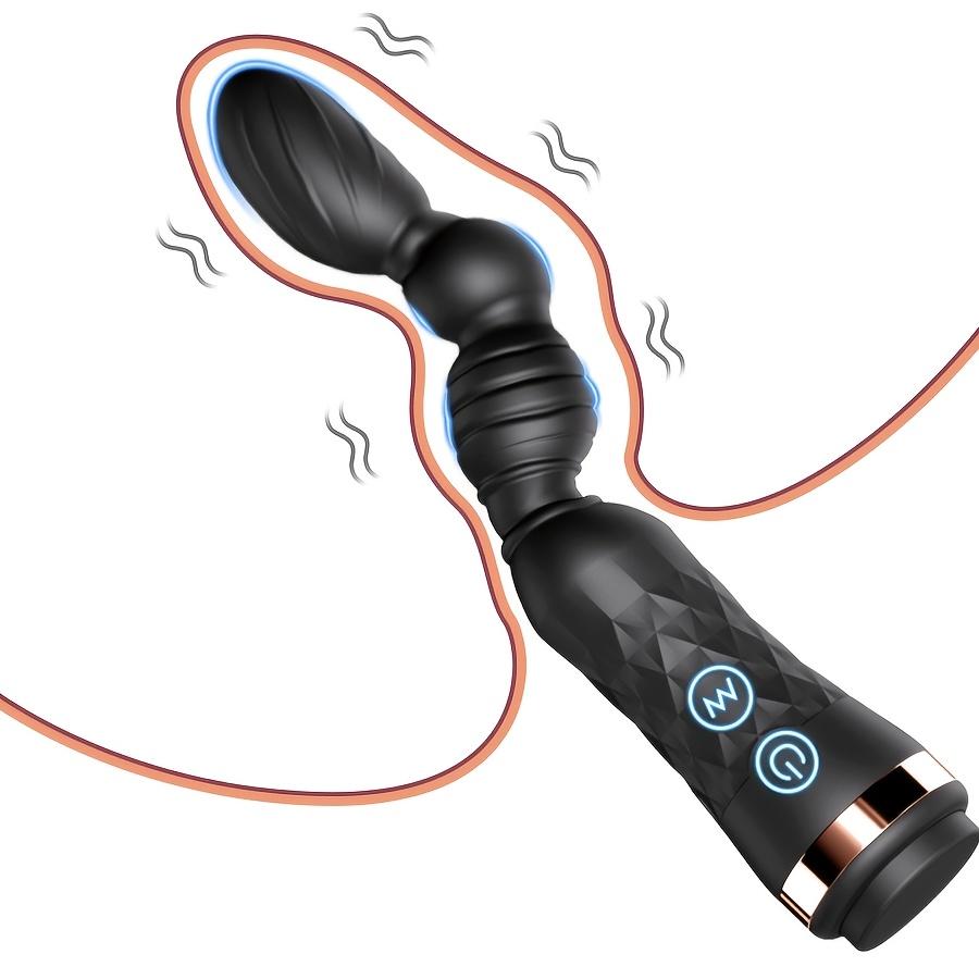 Vibrating Butt Plug Anal Beads Flexible Butt Plug Prostate Massage Anal Plug Stimulator Masturbator Adult Sex Toy for Men Women