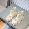 Girls' Bowknot Martin Boots, Popular Autumn and Winter Children's Short Boots, Stylish and Super Soft Baby Princess Style Boots for Young Girls