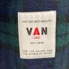 VAN JACKET Navy KW-81504 Wool Blend Hooded Logo Duffle Coat coat L Navy Green CheckUsed