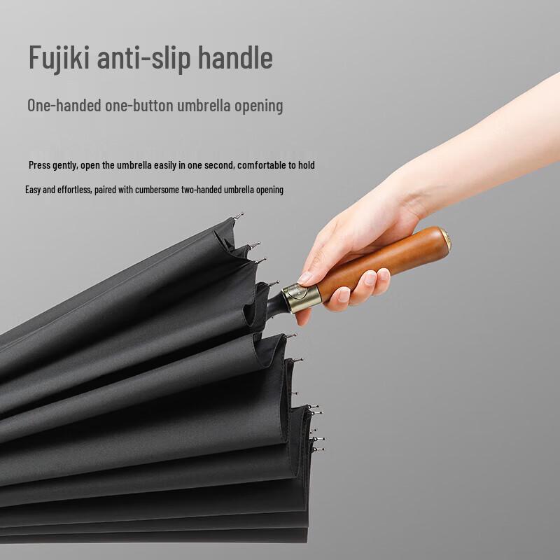 ZUODU 16-Rib Extra-Large Reinforced Straight Umbrella