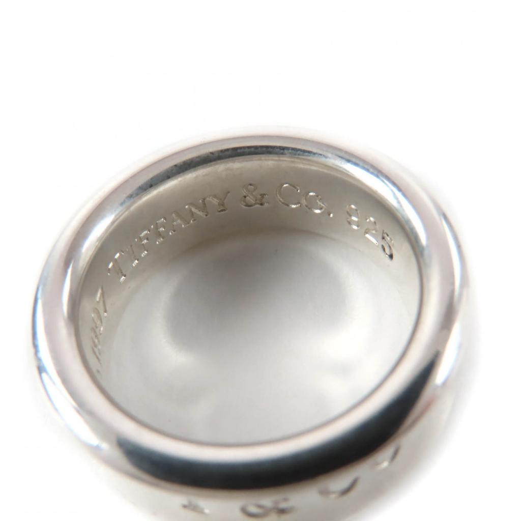 Excellent TIFFANY&Co. Ring 1997 Logo Design Narrow Silver 925 Women Used