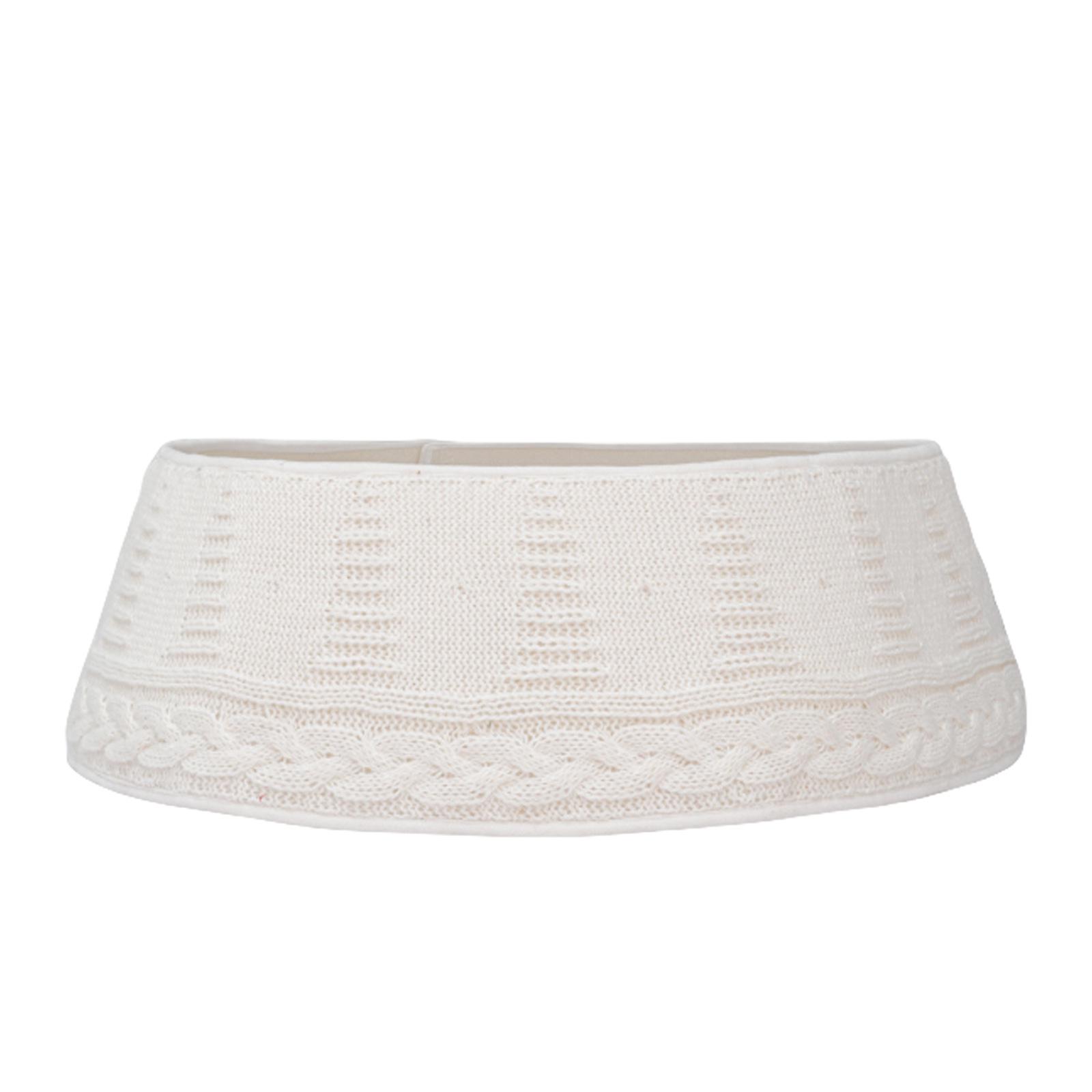 New Arrival: White Twisted Rope Style Christmas Tree Skirt - Perfect for Creating a Festive Atmosphere