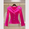Elegant French-Style Slimming Knit Cardigan - Stylish & Versatile Long-Sleeve Sweater for Autumn/Winter 2024