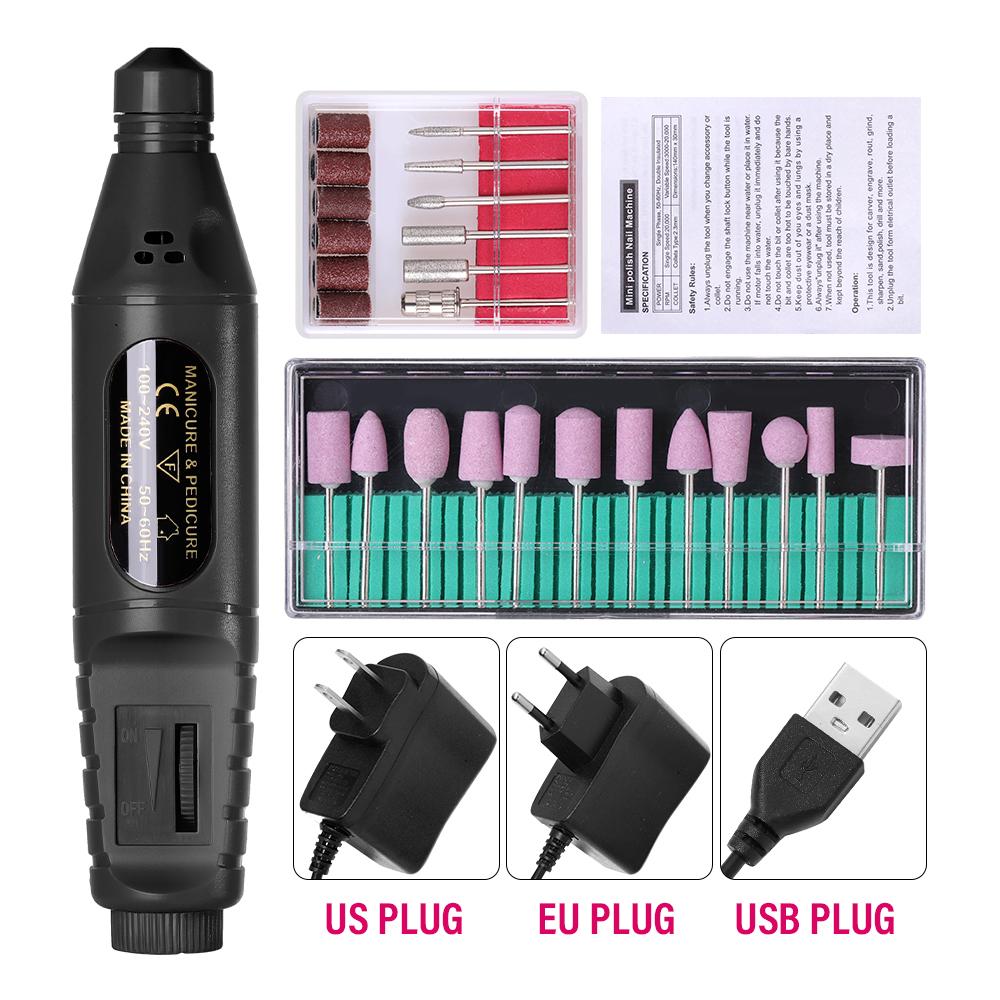 CNHIDS Professional Electric Nail Drill Machine Manicure Tools Pedicure Drill Set Portable Nail File Nail Drill Equipment
