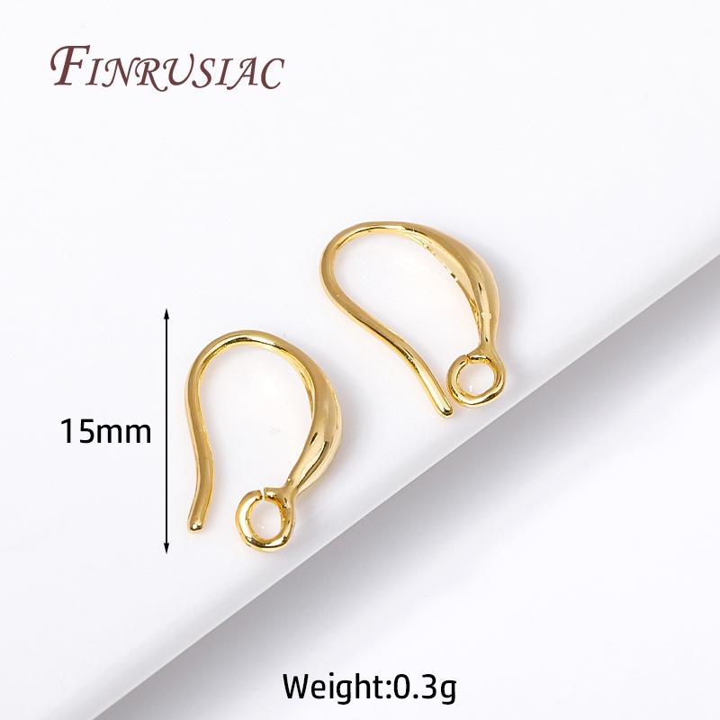 

Серьги-крючки с покрытием из 18-каратного золота с открытым ушком, Швензы для изготовления серег, DIY Аксессуары 10 Pieces