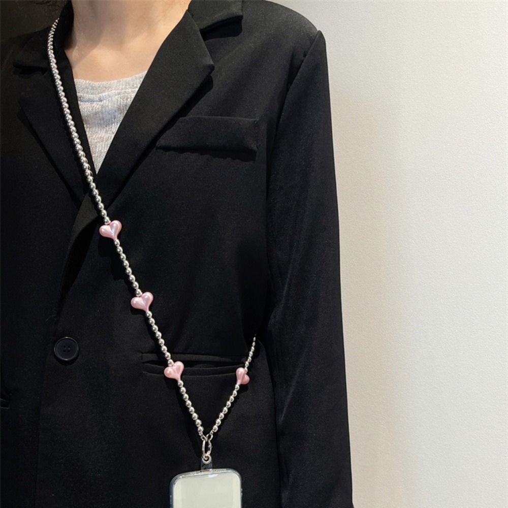 Long Mobile Phone Chain Sweet Beads Phone Strap Lovely Long Crossbody Phone Chain  Girls