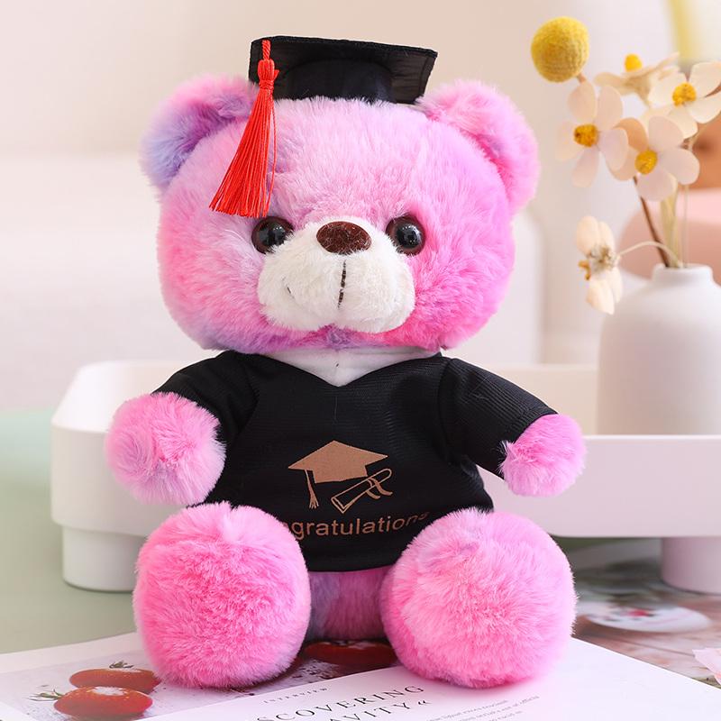 Nice 16 Styles Kawaii Dr. Bear Plush Toys Stuffed Soft Colorful Teddy Animal Dolls Graduation Birthday Gifts For Students Girls