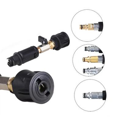 High Pressure Washer Nozzle with Safe Lock Quick Plug Connect Sprayer Wear Resist Water Flow Control Valve for Car Washing
