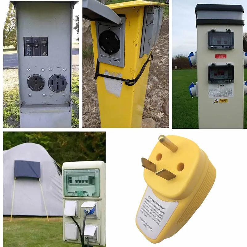 RV Surge Protector LED Indicator Light 30 Amp Male To 30 Amp Female Connection Adapter Circuit Analyzer for RV Camper Trailer