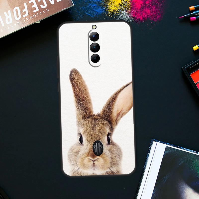 Cute Bunny Rabbit Case For ZTE Nubia Red Magic 9 Pro Plus RedMagic 8 8S Pro Plus 6 7 6S 7S Pro 5G 5S 6R Cover