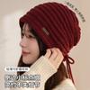 Unisex Knit Beanie Hat Winter Warm Fleece Lined Thick Cable Stitch Cap Cold Weather Outdoor