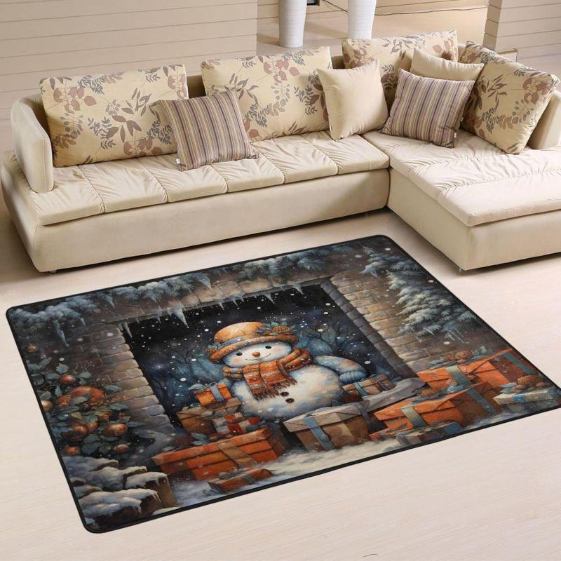 Christmas Carpet for Living Room Home Decoration Large Rugs Santa Claus Kids Room Children Bedroom Bedside Mats New Year Gifts