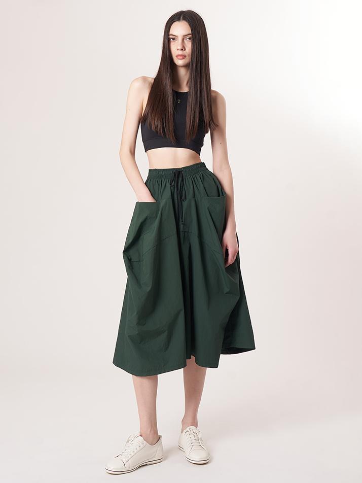 ATHPLATFORM Aw52Pt36 Tech Flare Pants_Dark Green