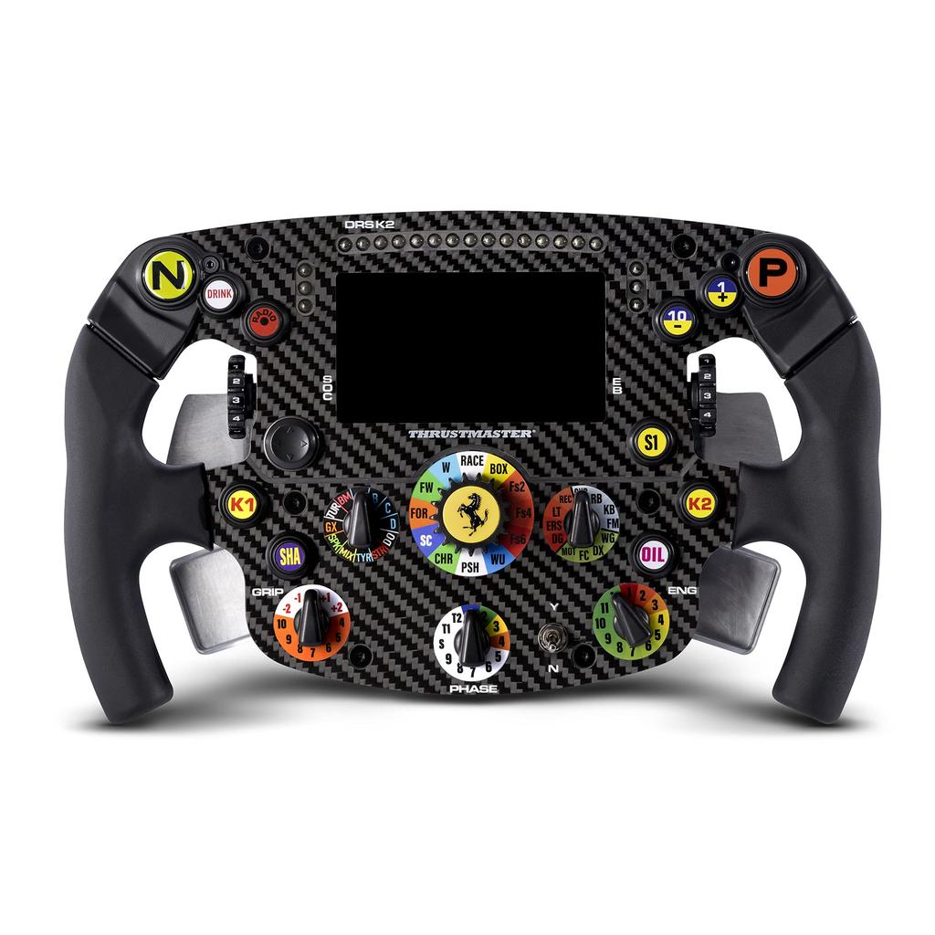 Thrustmaster Formula Wheel Ferrari SF1000 Edition F1 Replica Steering Wheel for and with LCD LED and Carbon Fiber Officially Licensed Ferrari Add-On