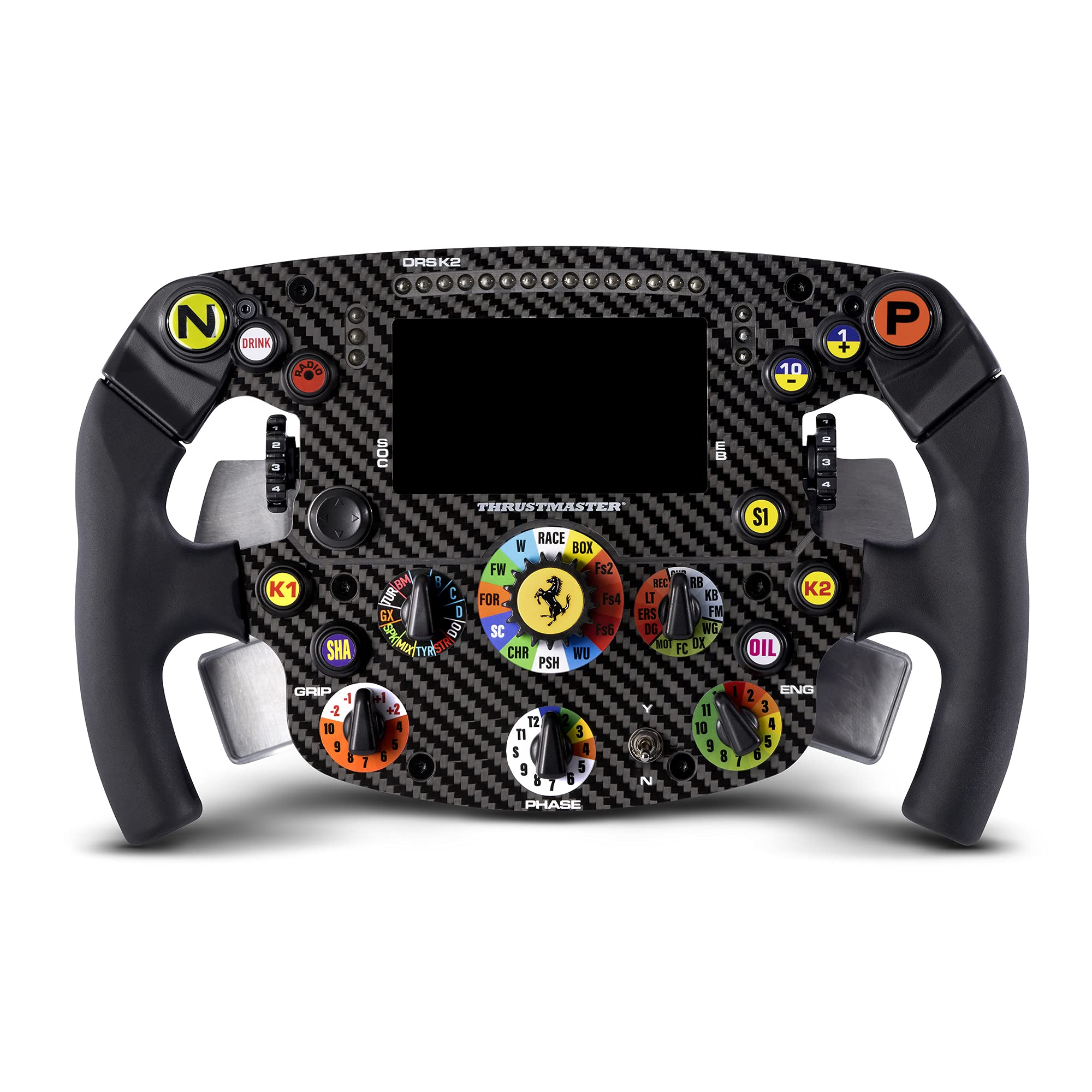 Volante Thrustmaster Formula Wheel Add-On Ferrari SF1000 Edition réplica 1:1 con pantalla LCD y LED - Imagen 2