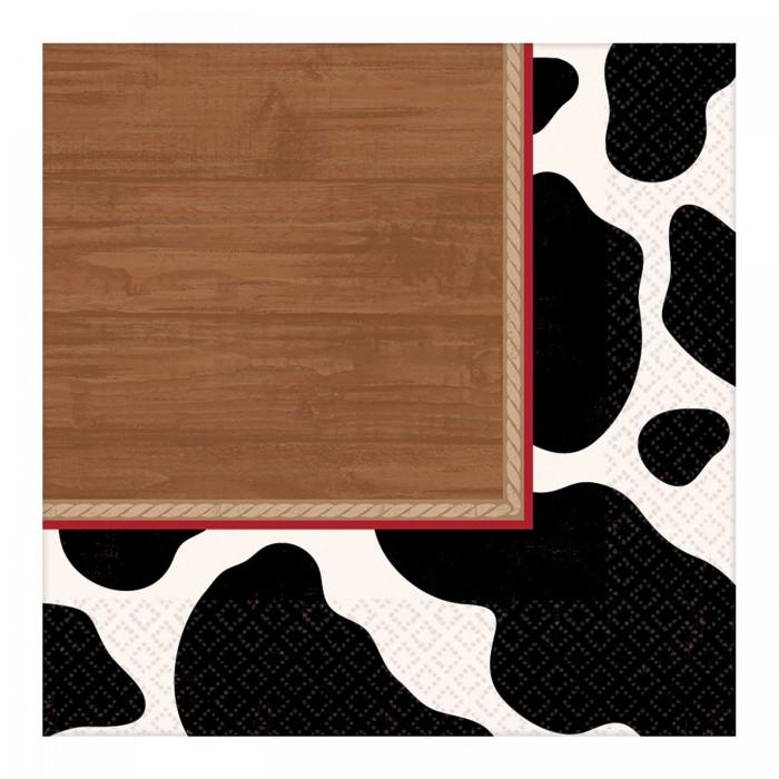 Amscan Paper Cow Print Napkins (Pack of 16)