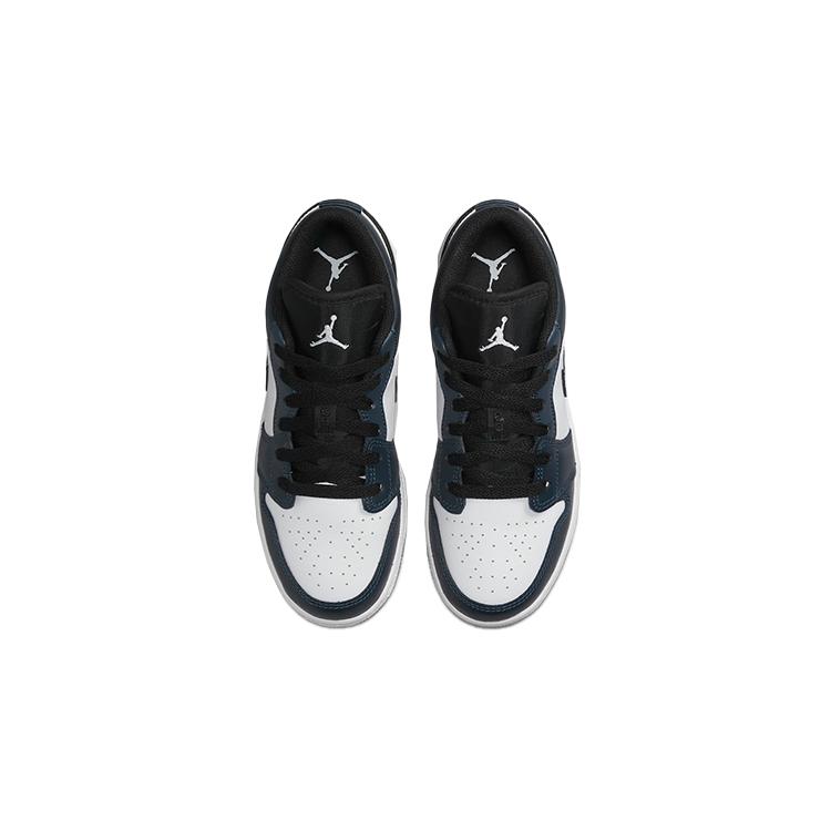 Air Jordan 1 Low Grade School 'Armory Navy' (Unisex) Armory Navy / Black / White Kids' Basketball Shoes 553560 411