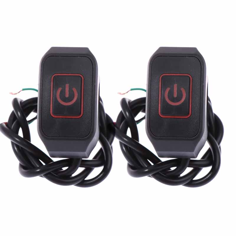 22MM Motorrad Schalterknopf Lenkerhalterung Wasserdicht Modifizierter Schalter Scheinwerfer Hupe Steuerung EIN/AUS mit LED-Anzeigelampe