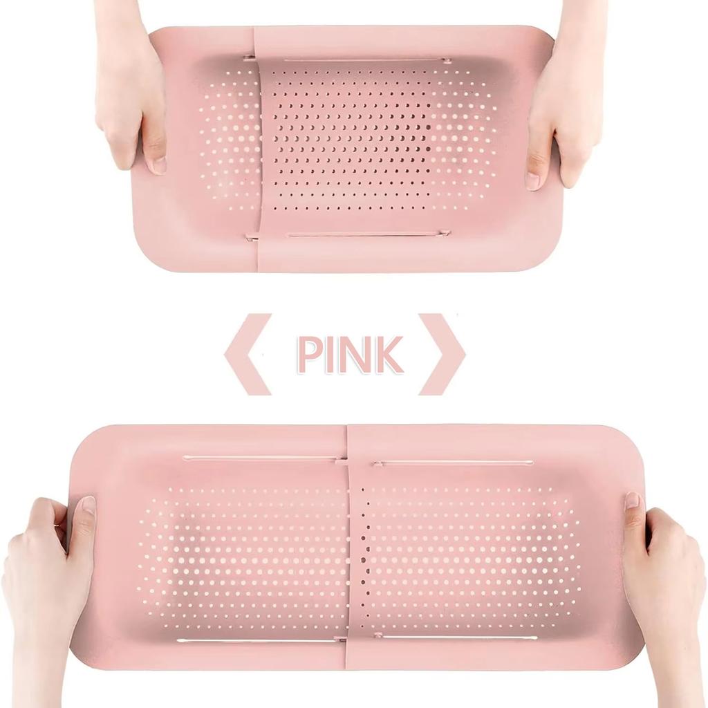 Expandable Kitchen Sink Organizer Durable Polypropylene Fruits Vegetables Washer Draining Rack Space Saving Storage