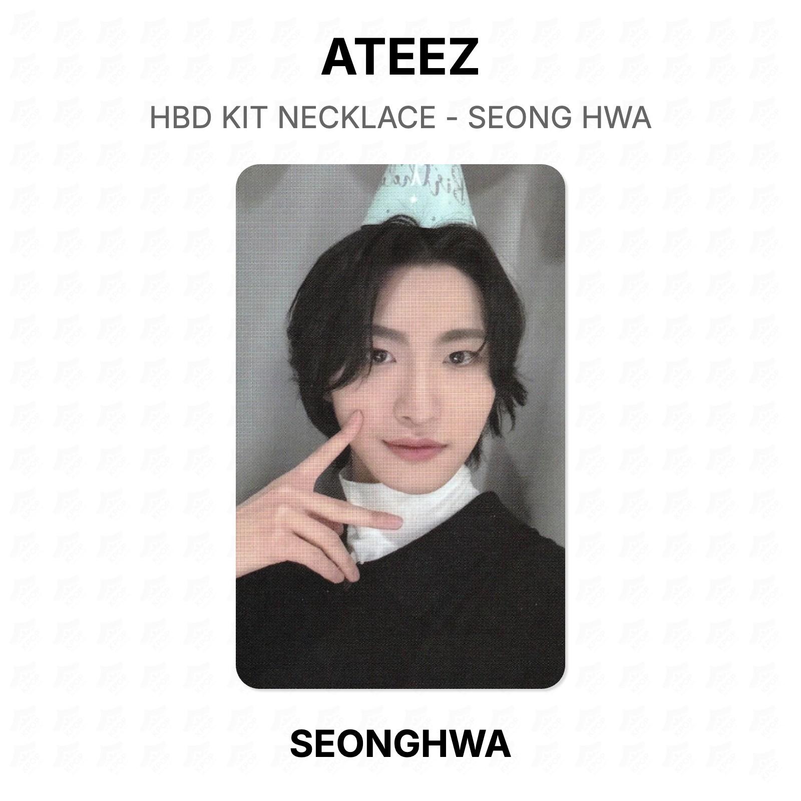ATEEZ SEONGHWA HBD KIT NECKLACE - SEONG HWA Official Photocard SEONGHWA
