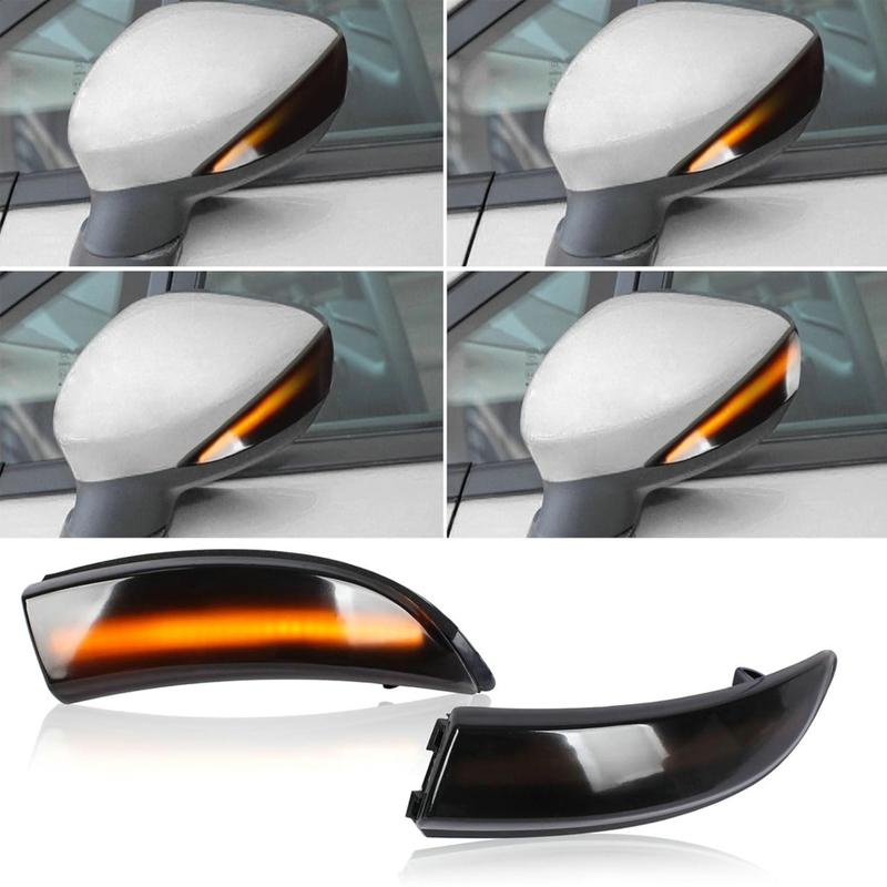 2Pcs LED Mirror Turn Signal Lights Replacement For Ford Fiesta MK7 2008-2017 Auto Parts