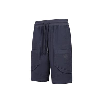 Li Ning Jackie Chan Kung Fu Series Innate Qi Solid Color Casual Straight Leg Sports Shorts Men Shorts Black AKST027-3